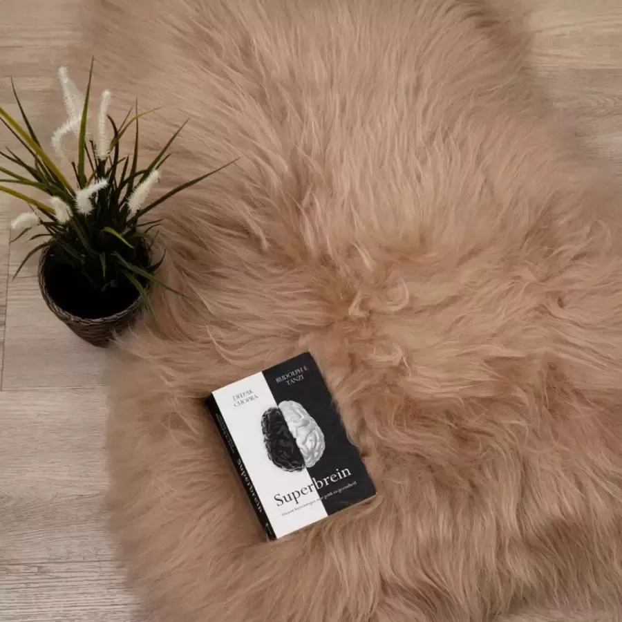 WOOOL IJslandse Schapenvacht Beige L (105x60cm) 100% Natuurlijk & Echt Vloerkleed ECO+