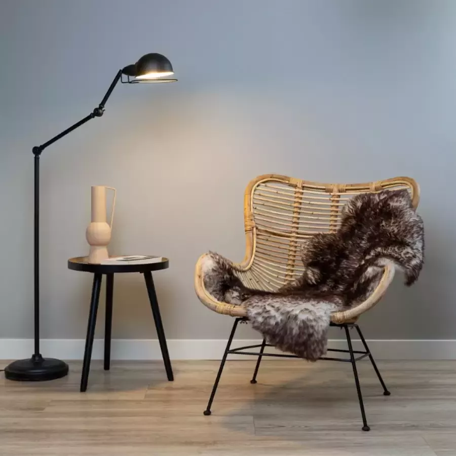 WOOOL Classic Schapenvacht Bruin Wit Moeflon M (100x55cm) 100% Natuurlijk & Echt Vloerkleed ECO+ - Foto 2