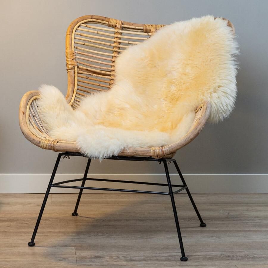 WOOOL Classic Schapenvacht Urban Wit XS (80x45cm) 100% Natuurlijk & Echt Vloerkleed ECO+