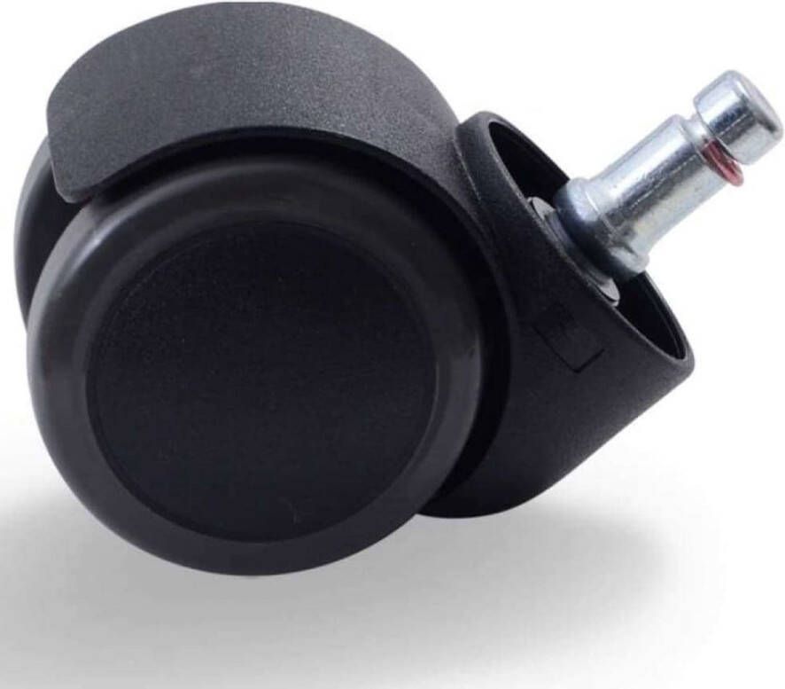 Workliving 5x Bureaustoelwielen No-Noise 11x50mm Zachte wielen Harde vloeren Ongeremd