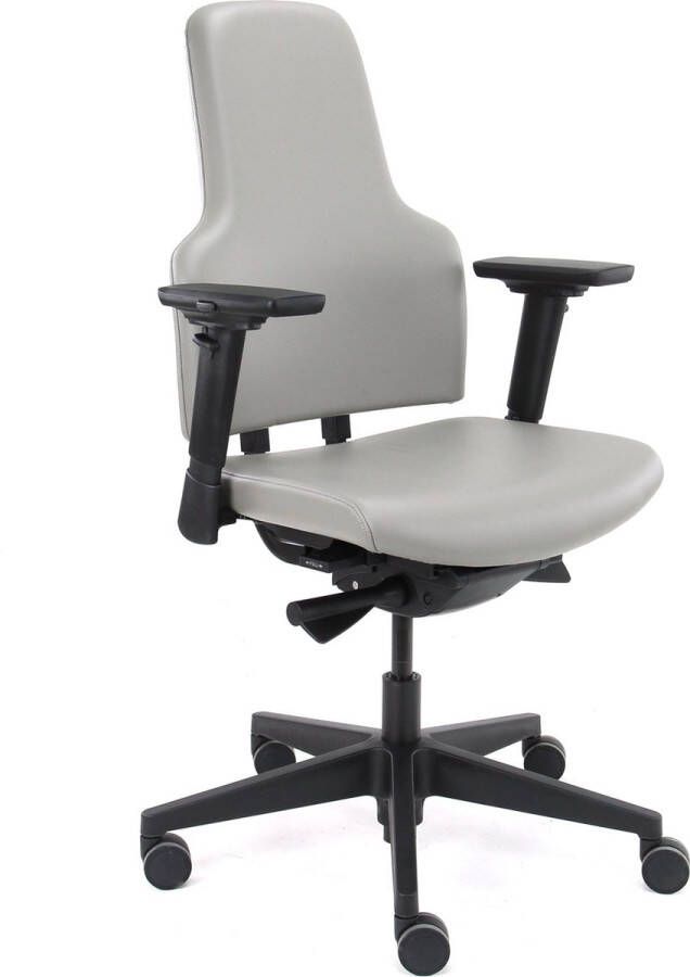 Workliving District Vegan Leer Lichtgrijs Bureaustoel Ergonomisch Design (N)EN 1335
