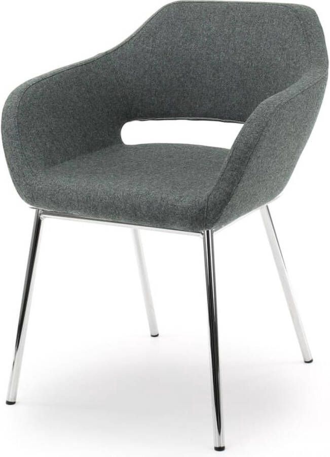 Workliving MISOH Vergaderstoel Milaan Fenice Wolvilt Middengrijs