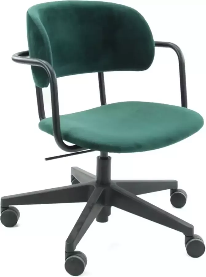 Workliving Puur Design Bureaustoel Velvet Earth Forest Met Schuifzitting