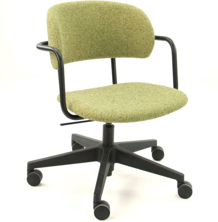 Workliving Puur Design Bureaustoel Society Boucle Mustard Met Schuifzitting