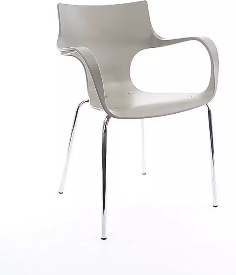 Workliving Stapelbare Stoel Jim Creta Aluminium Onderstel