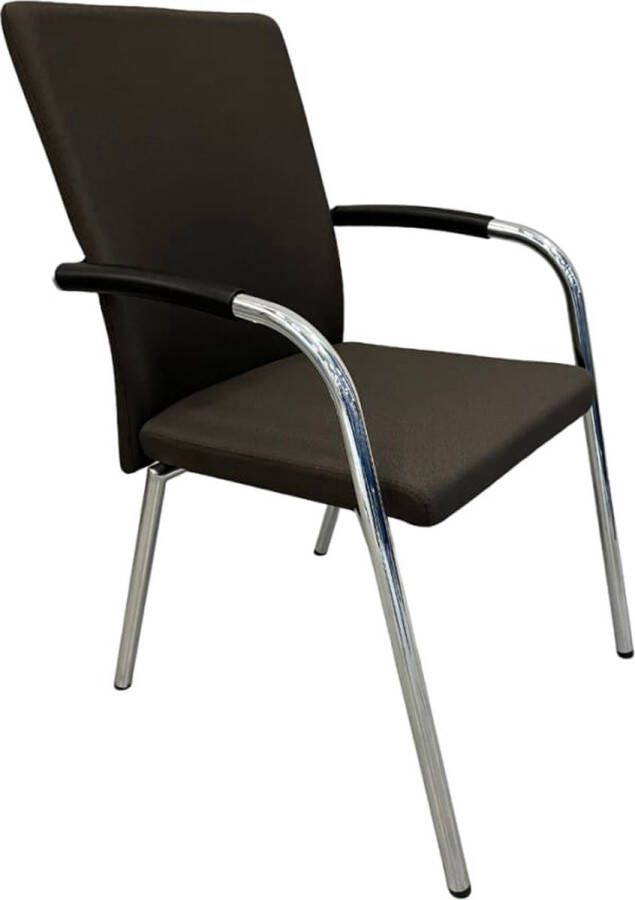 Workliving Vergaderstoel X1 Comfort Vierpoot Graphite Donkergrijs