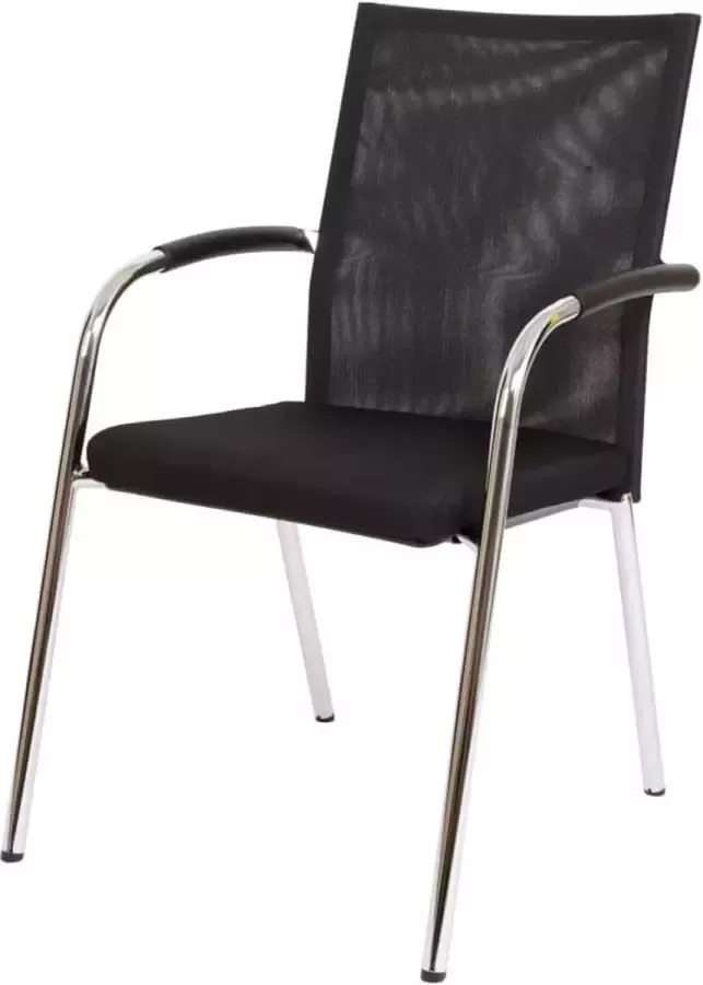 Workliving Vergaderstoel X1 Mesh Vierpoot Zwart