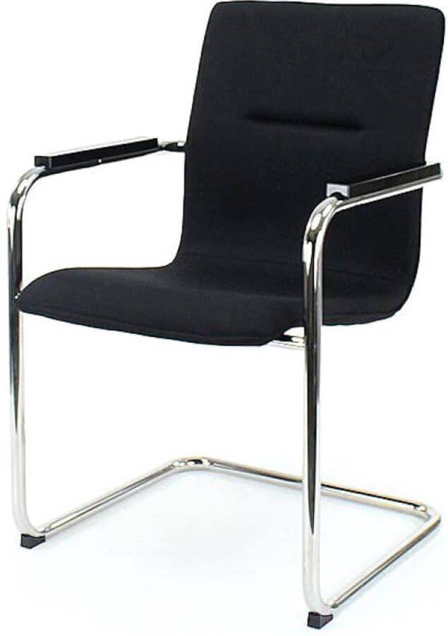 Workliving Vergaderstoel X6 Sledeframe Mirage Zwart frame chroom