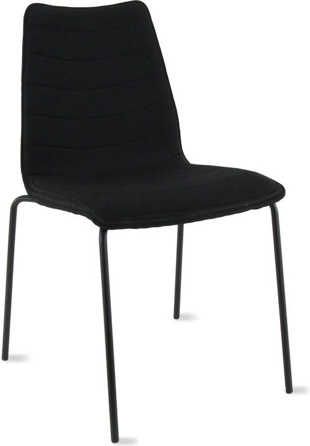 Workliving Verona Eetkamerstoel Vergaderstoel Mirage zwart frame zwart