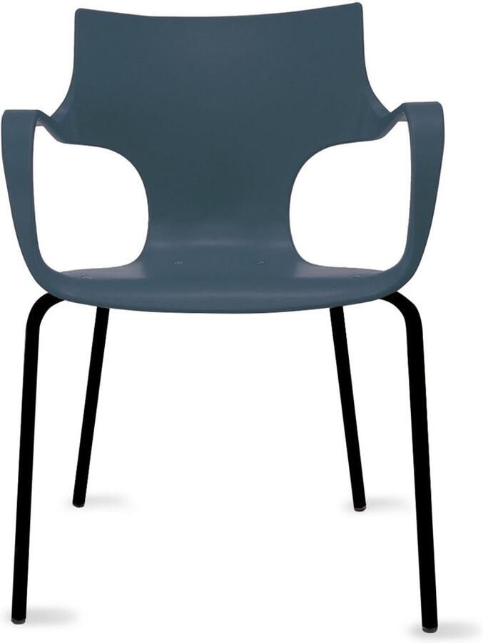 Workliving Jim Stoel Antraciet Zwart Onderstel