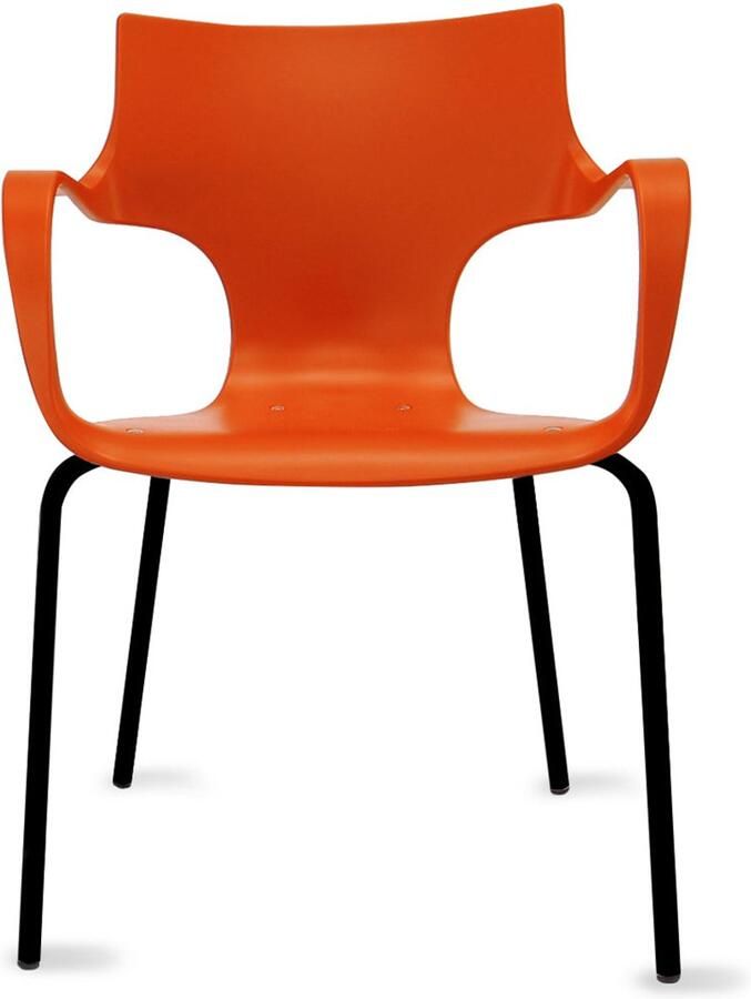 Workliving Jim Stoel Coral Zwart Onderstel