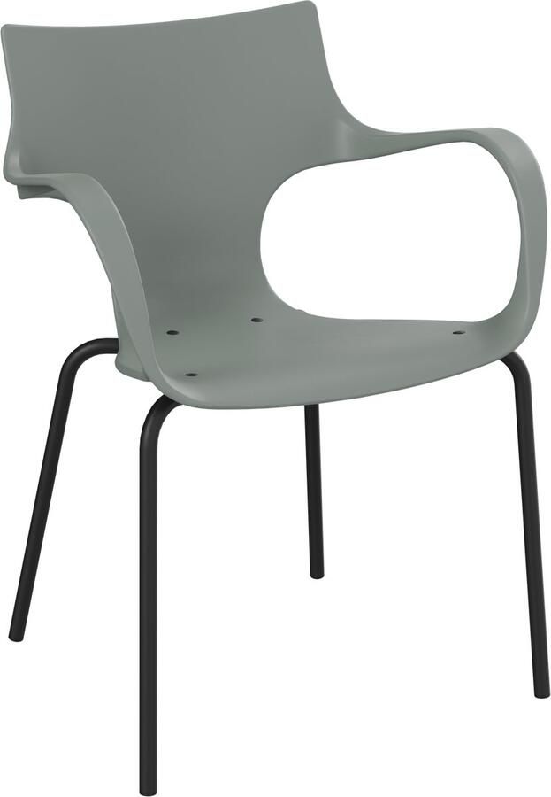 Workliving Jim Stoel Lichen Zwart Onderstel