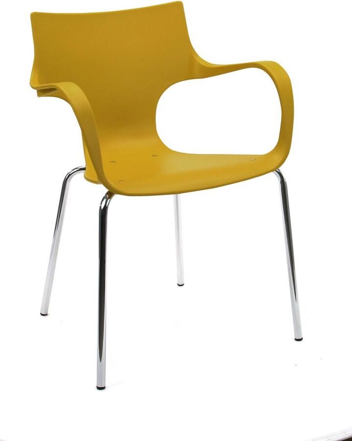 Workliving Jim Stoel Mosterd Aluminium Onderstel