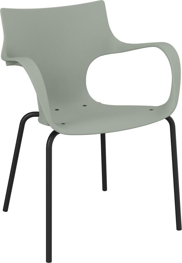 Workliving Jim Stoel Sage Zwart Onderstel