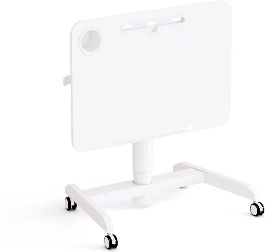 Worktrainer FlipDesk Klein zit-sta bureau Hoogte 68.6 107.2 cm Breedte 50 x 70 cm Verrijdbaar In hoogte verstelbaar Wit - Foto 2