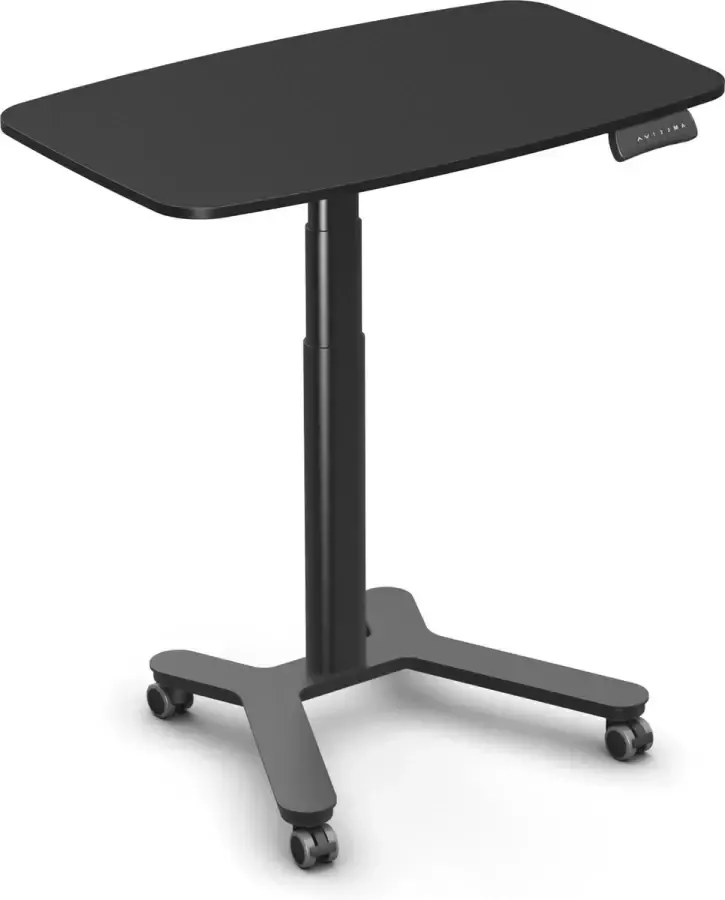 Worktrainer Klein elektrisch zit-sta bureau FlexiDesk hoog laag bureau met accu op wielen Ideaal voor de thuiswerkplek compact bureau kantoor Wit