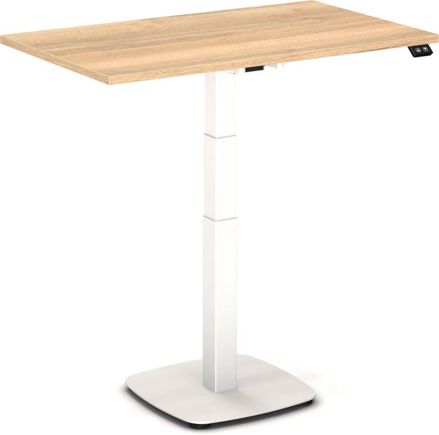 Worktrainer Klein zit-sta bureau TinyDesk 100 x 60 cm natuur eiken bureaublad wit frame