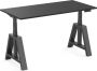 Worktrainer OakDesk Zit sta bureau Elektrisch Memory display 140x80 cm Zwart Zwart - Thumbnail 1