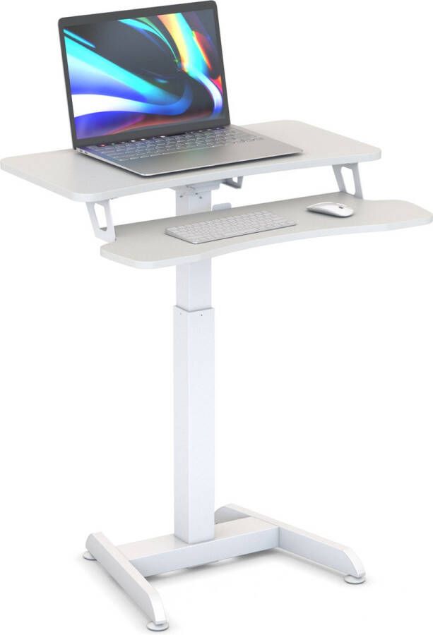 Worktrainer Updesk Stabureau Bureau verhoger High Gasveer Wit