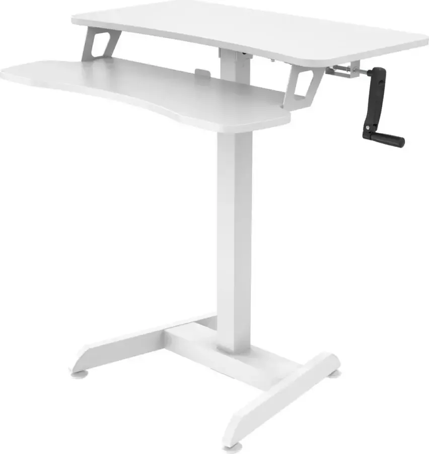 Worktrainer Updesk Stabureau Bureau verhoger High Handmatig Wit