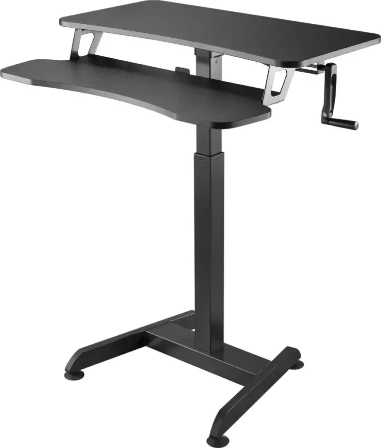 Worktrainer Updesk Stabureau Bureau verhoger High Handmatig Zwart