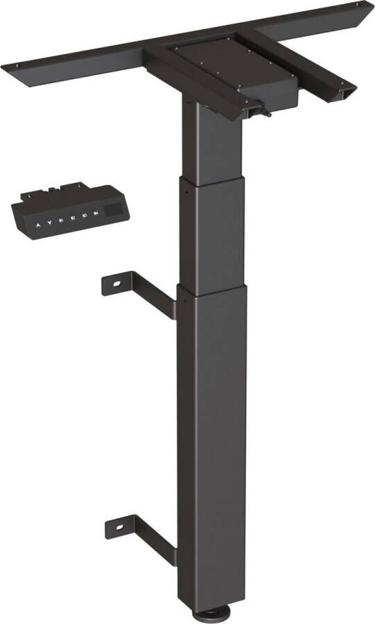 Worktrainer WallDesk Zit Sta Muurtafel Hoogte 59 125 cm Breedte 55 cm Elektrisch Frame In hoogte verstelbaar Bureau Onderstel Zwart Met geheugenfunctie