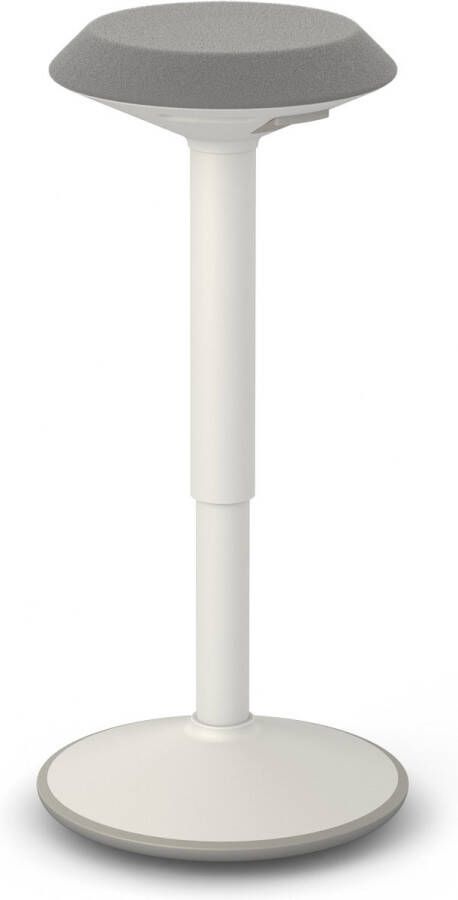 Worktrainer Wobble Verstelbare zit-sta kruk Hoogte 56 81 cm In hoogte verstelbaar Wit Gasveer bediening
