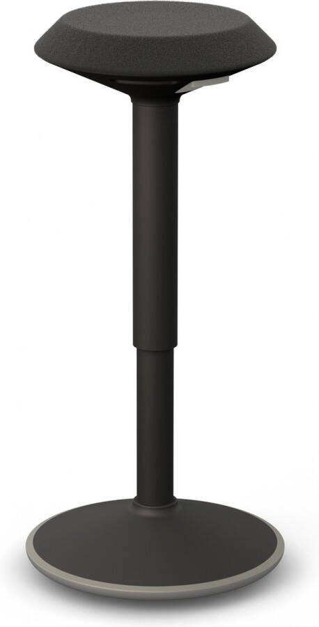 Worktrainer Wobble Verstelbare zit-sta kruk Hoogte 56 81 cm In hoogte verstelbaar Zwart Gasveer bediening