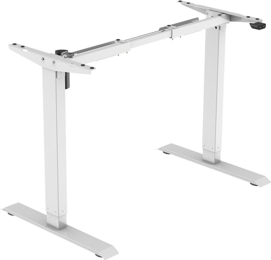 Worktrainer BasicDesk Zit Sta Bureau Hoogte 71 121 cm Breedte 85 129 cm Elektrisch in Hoogte Verstelbaar Bureau Wit