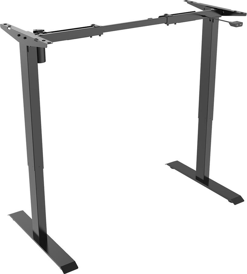 Worktrainer BasicDesk Zit Sta Bureau Hoogte 71-121 cm Breedte 85-129 cm Elektrisch in Hoogte Verstelbaar Bureau Zwart