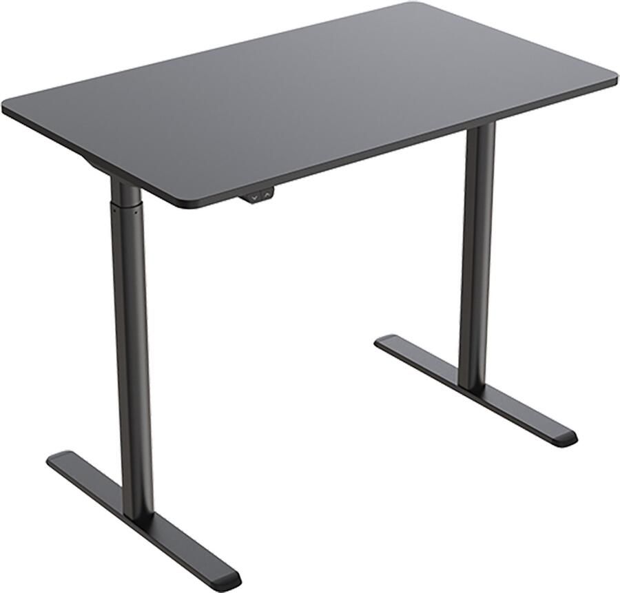 Worktrainer BudgetDesk Zit Sta Bureau Hoogte 72 5 117 5 cm Breedte 120 cm Inclusief Bureaublad 120 x 60 cm Zwart Elektrisch in Hoogte Verstelbaar Bureau