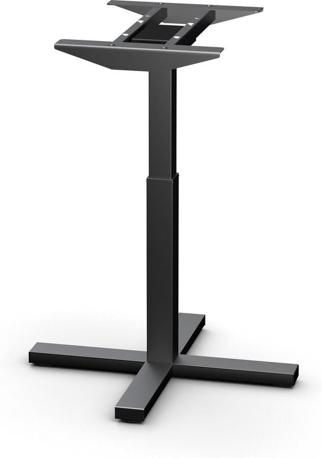 Worktrainer Elektrisch Zit-sta bureau SteelForce 370 Single Column Zwart Alleen frame