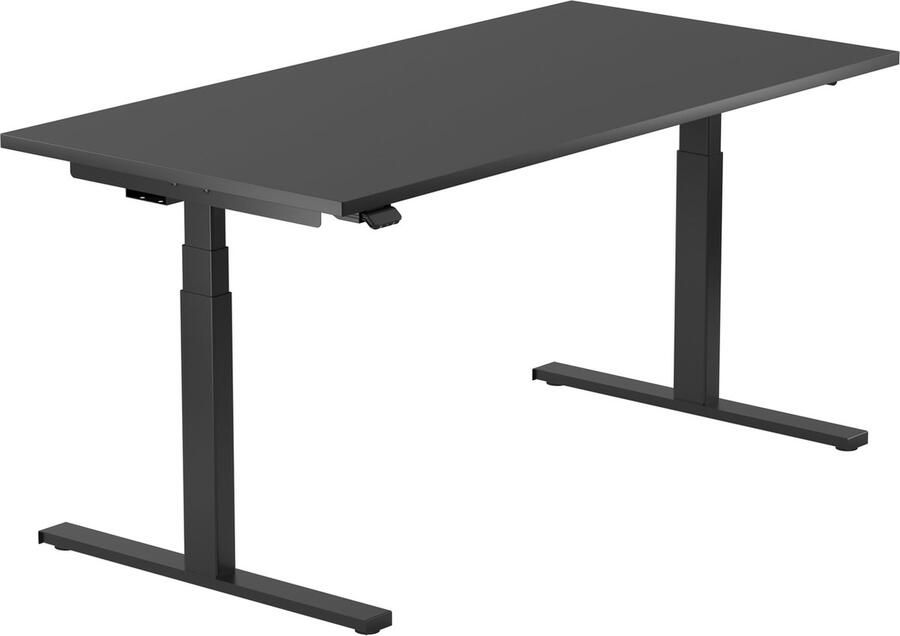 Worktrainer Linak SmartDesk Zit-Sta Bureau Elektrisch Frame Hoogte 60 125 cm Breedte 100 190 cm In hoogte verstelbaar Bureau onderstel Memory Bediening Zwart