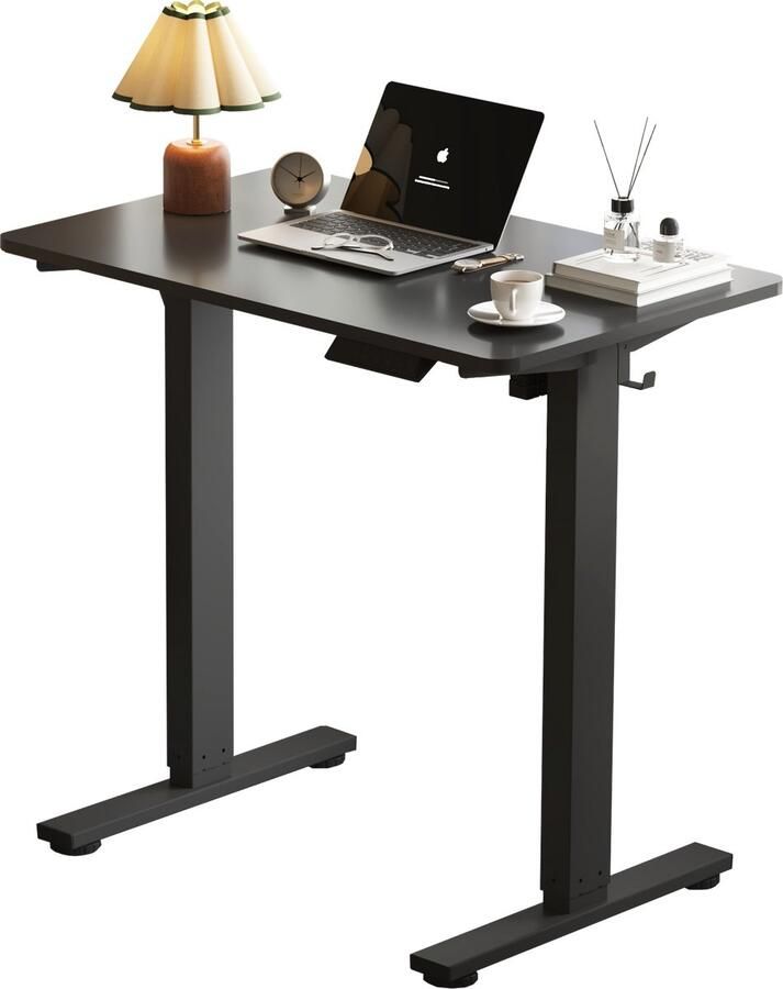 Worktrainer MiniDesk Zwart In hoogte verstelbaar bureau Elektrisch Ergonomische zit-sta tafel Perfecte Home office & kantoor werkplek Met Memory bediening – Hoogte: 73–118 cm