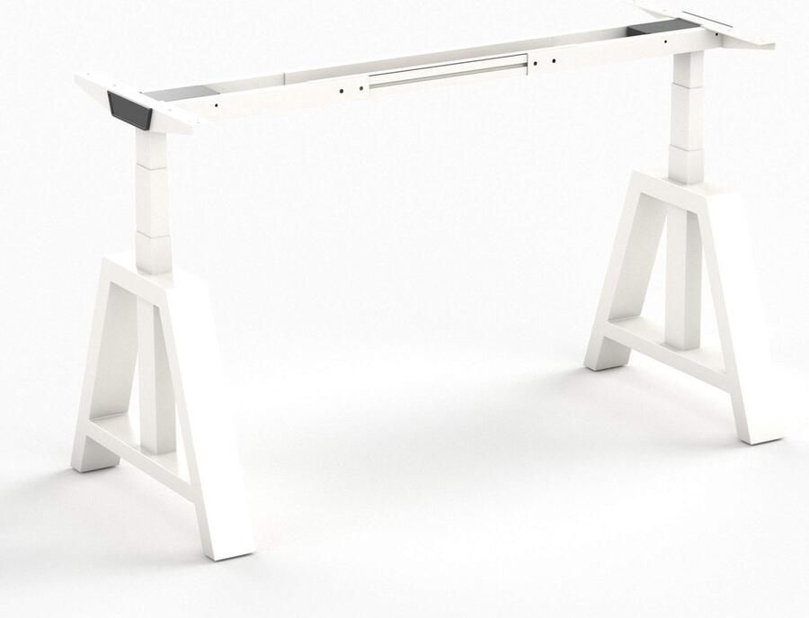 Worktrainer OakDesk Zit Sta Bureau Hoogte 73 5 137 5 cm Breedte 102 170 cm – Wit Wit Memory bediening In Hoogte Verstelbaar Bureau Onderstel Elektrisch Frame