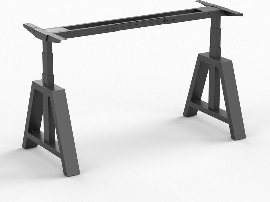 Worktrainer OakDesk Zit Sta Bureau Hoogte 73 5 137 5 cm Breedte 102 170 cm – Zwart Zwart Linak Memory bediening In Hoogte Verstelbaar Bureau Onderstel Elektrisch Frame