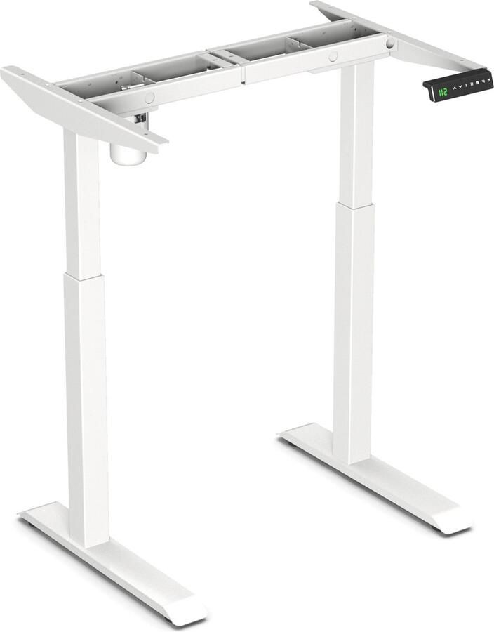 Worktrainer StudyDesk Elektrisch Klein Zit Sta Bureau Frame Hoogte 73 cm 118 cm Breedte 78 cm 105 cm Wit Memory Bediening In Hoogte Verstelbaar Onderstel