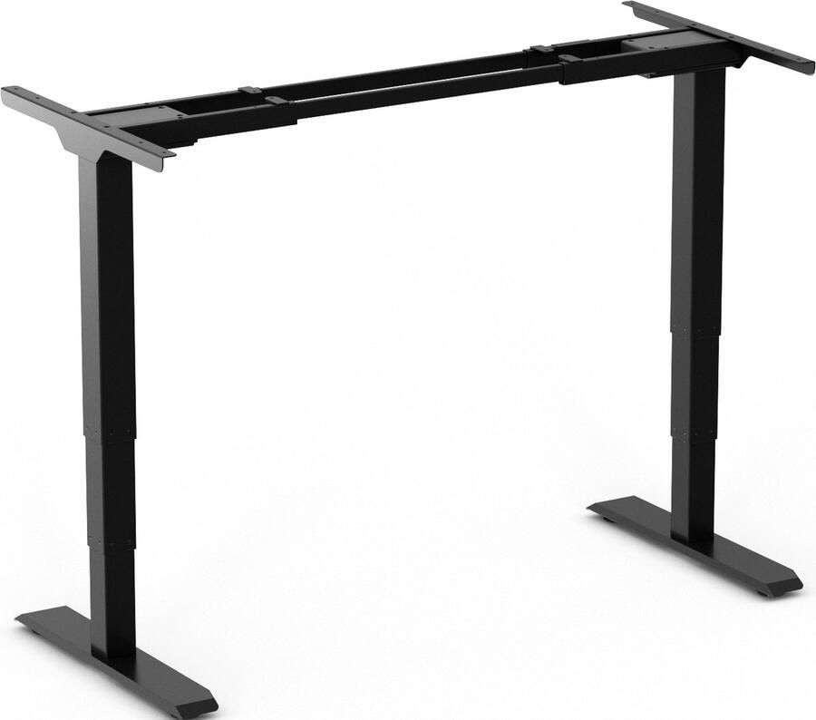 Worktrainer StudyDesk Pro Large Zit-sta Bureau Elektrisch Frame – In hoogte verstelbaar Bureau Onderstel Hoogte 62-127cm Breedte 120-200cm Zwart Met Geheugenfunctie