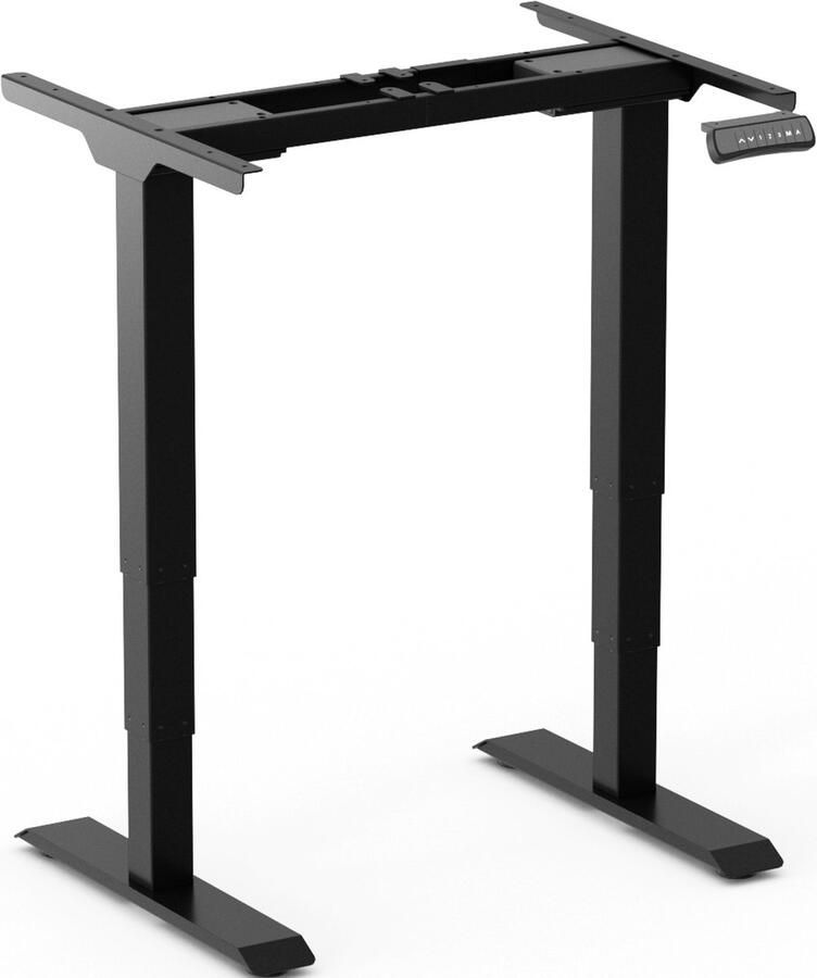 Worktrainer StudyDesk Pro Small Hoogte 62 127 cm Breedte 80 120 cm Zit-sta Bureau Elektrisch Frame – In hoogte verstelbaar Bureau Onderstel Zwart Met Geheugenfunctie