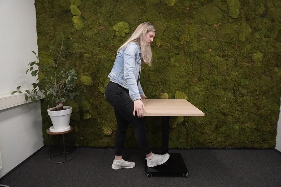 Worktrainer TinyDesk klein Gasveer Zit-sta Bureau Frame – In hoogte verstelbaar Bureau Onderstel Hoogte 70.1-109 cm Wit - Foto 2