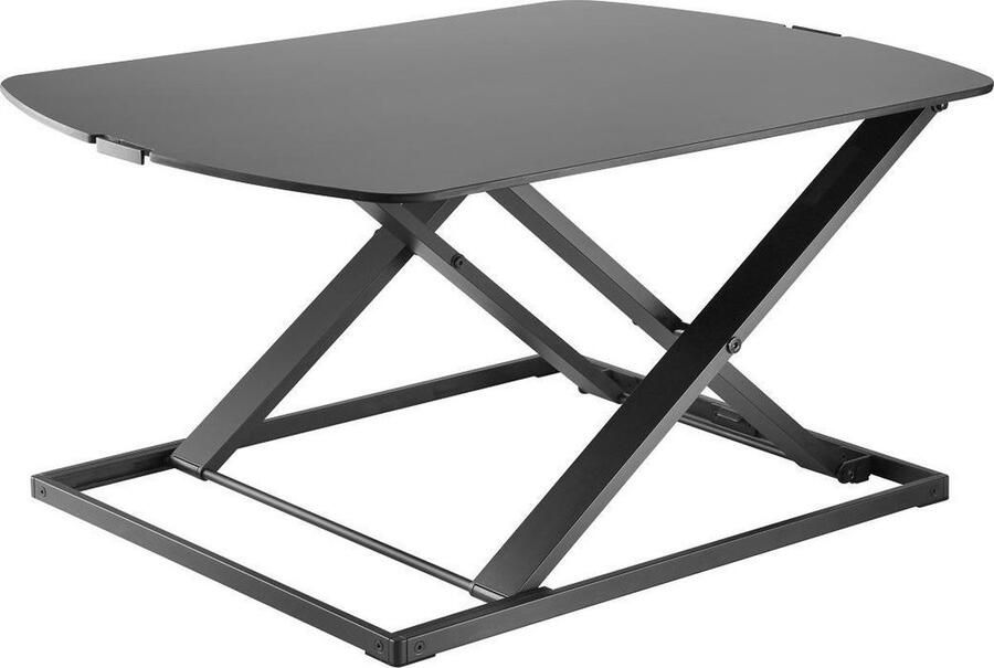 Worktrainer Ultra Slim Large Bureau Verhoger Hoogte 3 5 36 8 cm Breedte 45 x 79 cm Gasveer Bediening traploos in hoogte verstelbaar Zwart