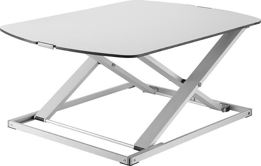 Worktrainer Ultra Slim Large Bureau Verhoger Hoogte 3 5 36 8 cm Breedte 45 x 79 cm Gasveer Bediening traploos in hoogte verstelbaar Wit