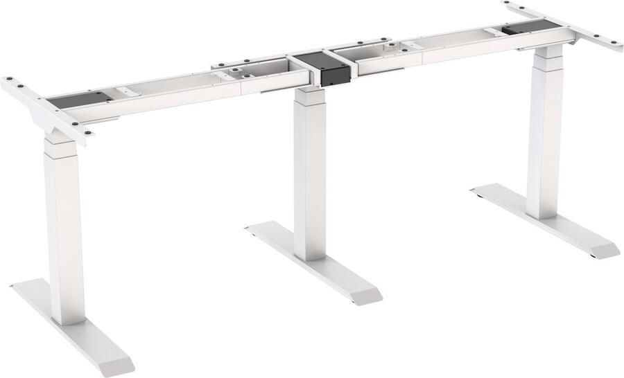 Worktrainer Updesk Meet Hoogte 58 123 cm Breedte 168 5 274 cm Corner Elektrische Zit-Sta Vergadertafel Hoekbureau Wit Frame