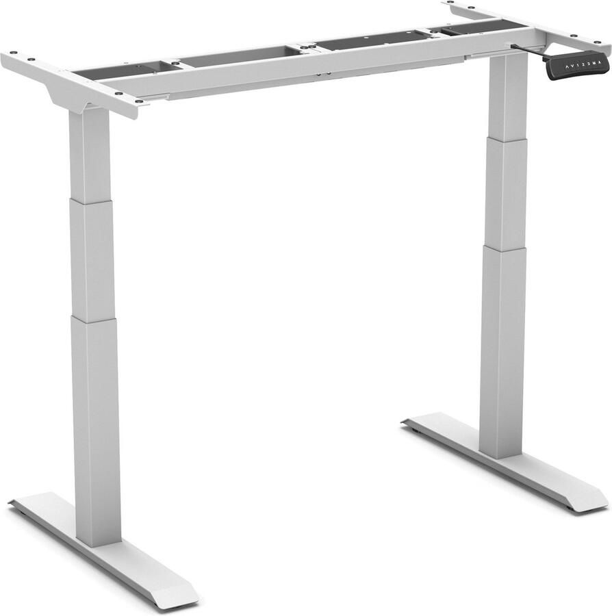 Worktrainer Updesk Pro Zit Sta Bureau Hoogte 58 123 cm Breedte 120 200 cm Elektrisch Frame In hoogte verstelbaar Bureau Onderstel Zilver Met Geheugenfunctie