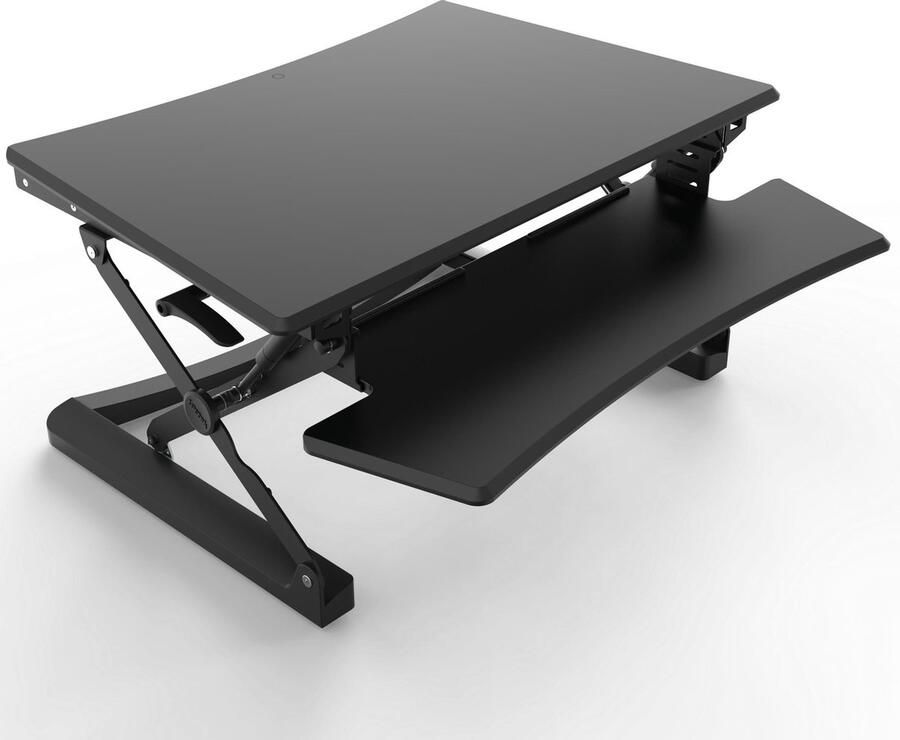 Worktrainer Updesk Stabureau Bureau verhoger XL Handmatig Zwart