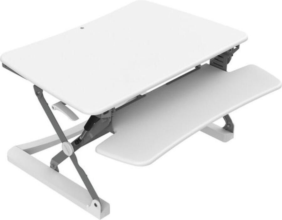Worktrainer Updesk XL Monitor verhoger Bureau zit-sta verhoger Hoogte 15 50 cm Breedte 87 x 32 cm Dual Squeeze handgrepen In hoogte verstelbaar Wit - Foto 2
