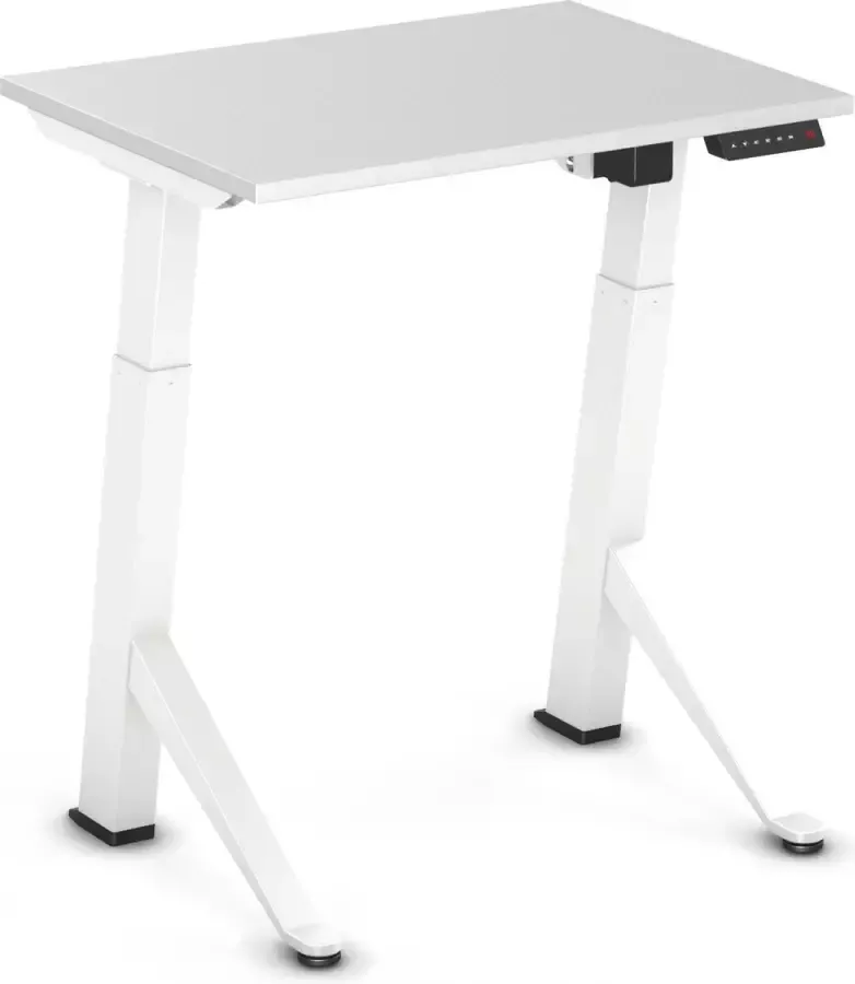 Worktrainer YDesk Klein zit sta bureau Elektrisch Memory display 80x60 cm Wit Licht grijs