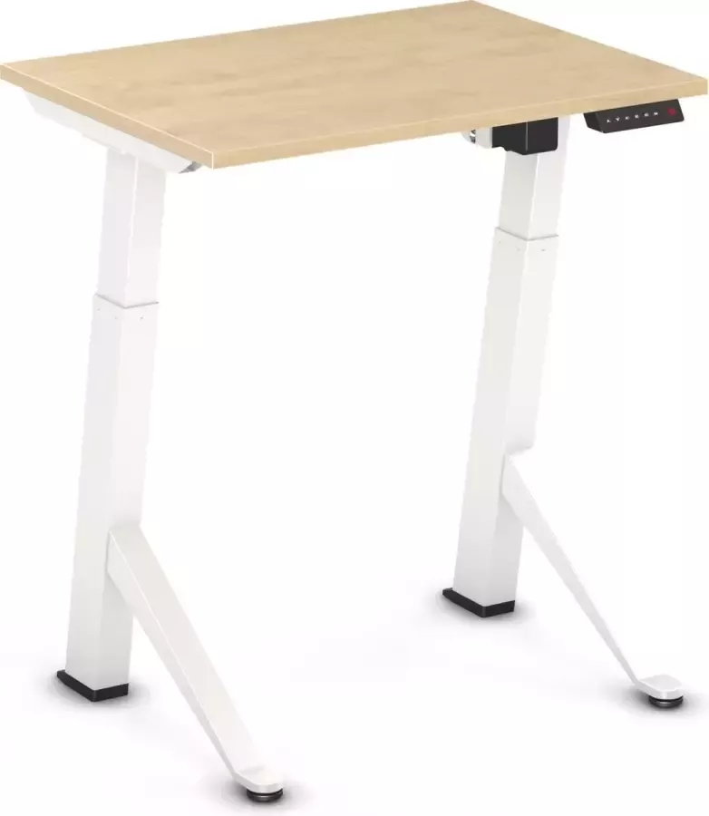 Worktrainer YDesk Klein zit sta bureau Elektrisch Memory display 80x60 cm Wit Wildperen