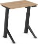 Worktrainer YDesk Klein zit sta bureau Elektrisch Memory display 80x60 cm Zwart Havanna - Thumbnail 2