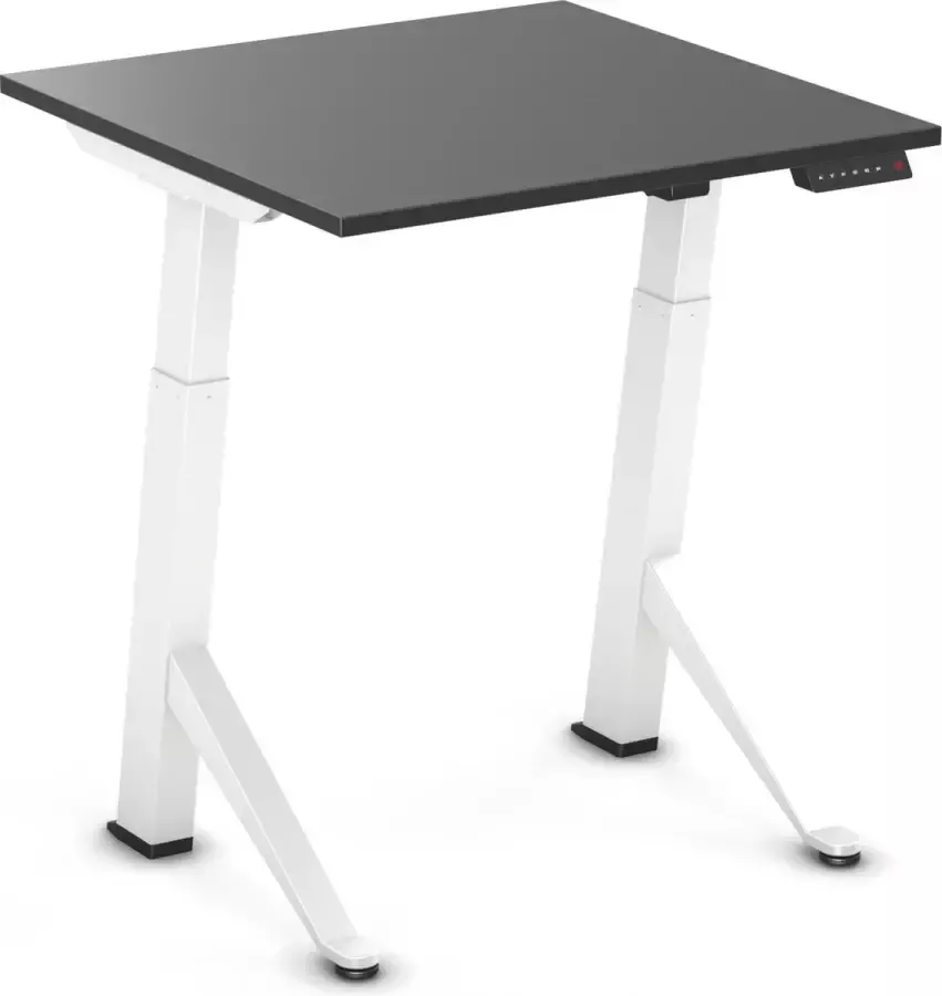 Worktrainer YDesk Klein zit sta bureau Elektrisch Memory display 80x80 cm Wit Zwart